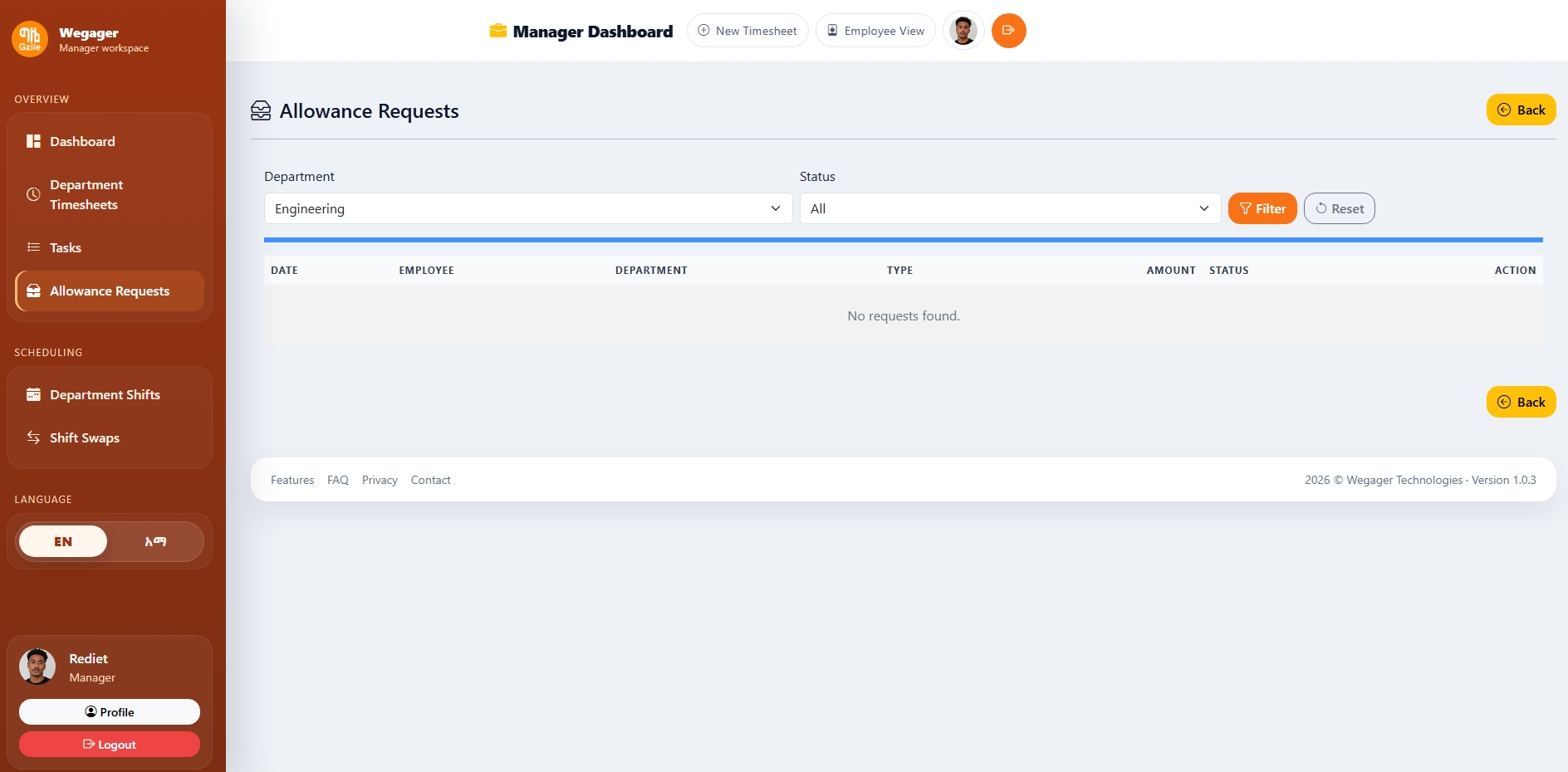 Multilingual Interface